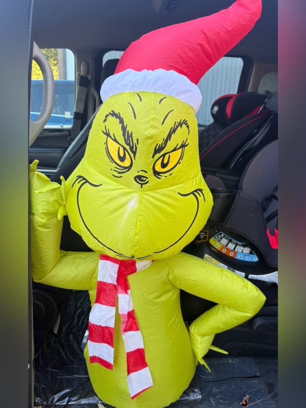 Gemmy Dr. Seuss The Grinch Car Buddy Christmas Airblown Inflatable